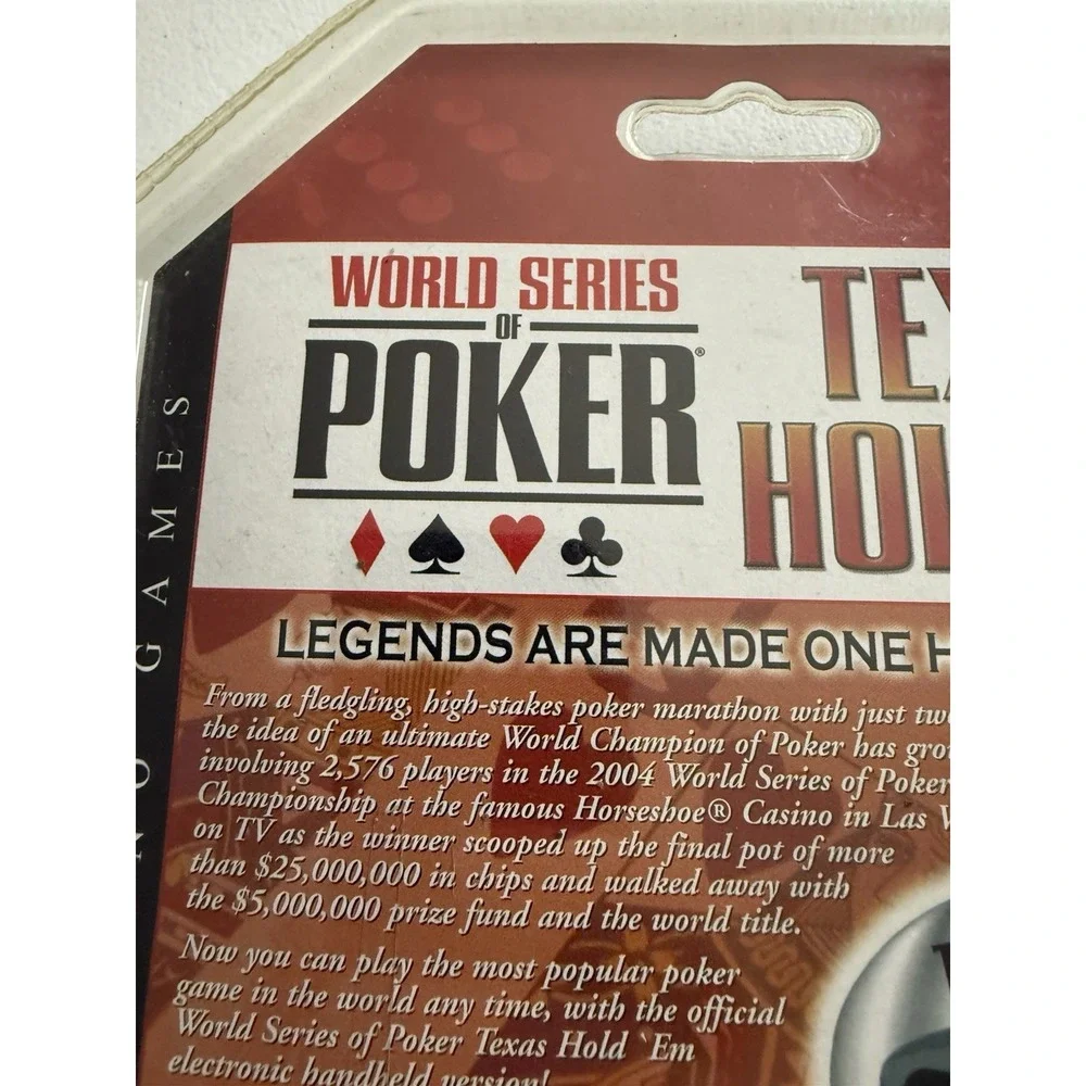 Handheld World Series Of‎ Poker Texas Hold 'em Electronic Casino Game 399-CS NEW